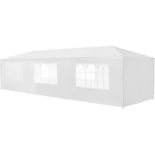casa.pro Partezelt 3 x 3 m inkl. 4 Seitenteile Weiß