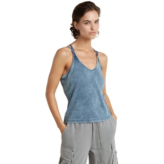 G-Star RAW Women's Tops Indigo Spaghetti Strap Tank top wmn, Blau (Sun Faded Indigo D24518-D643-B503), L