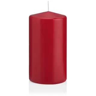 Stumpenkerzen mit Abbrandschutz Altrot 80 x 60 mm 16 Stück für den sicheren Abbrand von Kerzen auf Adventskränzen und Gestecken - Rot