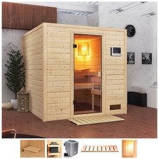 Bild Sauna »Jacky«, 4,5-kW-Bio-Ofen mit ext. Steuerung beige