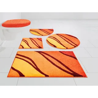 Badematte GRUND "Belize, Badvorleger, Badezimmer Teppich, sehr weich" Gr. 1, orange (terra), H:20mm, Polyacryl, Badematten, Badematte, weiche Haptik, auch als 3 teiliges Set erhältlich, Made in Europe