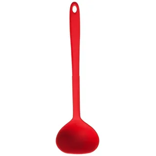 Kochblume Schöpfkelle L | Premium-Silikon & BPA frei| Hitzebeständig | Spülmaschinenfest | 30cm | Farbe: rot