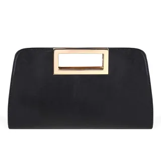 VASCHY Clutch Damen, Mode Schultertasche ELegant Handtasche Umhängetasche Vegan Leder Wristlet Clutch Crossbody für Hochzeit Freizeit Party Schwarz