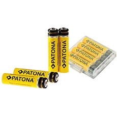PATONA Micro Batteries: 4x Akku AAA MICRO LR3 900mAh inkl Box