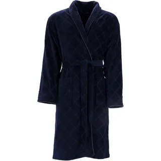 VOSSEN Herrenbademantel »Barron, ideal für Sauna & Spa, Hotelbademantel, Morgenmantel« 1 Stk. mit Schalkragen, Rautendesign, blau