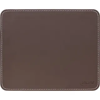 InLine InLine® Maus-Pad Premium Kunstleder braun, 255x220x3mm