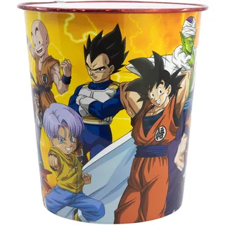 STOR Papierkorb aus Kunststoff Dragon Ball 9923ml - Dekorativer Abfalleimer für Kinderzimmer, Leichtes und Robustes Design für Jungen und Mädchen