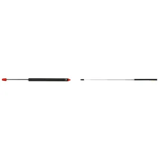 Wedo 2368 Antennen Zeigestab (24 cm, ausziehbar auf 126 cm Länge) schwarz/rot & Antennen-Zeigestab 23661 Länge 64 cm, Schwarz/Verchromt
