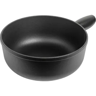 Kuhn Rikon Caquelon Käsefondue-Topf Gusseisen 3.2 Liter, matt schwarz Induktion