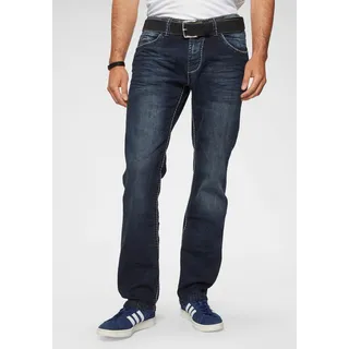 Camp David Straight-Jeans »NI:CO:R611«, mit markanten Steppnähten blau