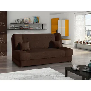Mirjan24 Schlafsofa Jonas, Stilvoll Polstersofa vom Hersteller, Sofa mit Bettkasten und Schlaffunktion (Lux 12) - Braun