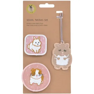 Lässig Anhänger und Patches Set (3 Stk.) mit Druckknopf/School Patches Set Cuddly Pet