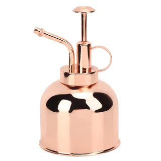 Hapivida Blumensprüher, Edelstahl Handdruck-Sprühflasche Retro-Design Roségold mit feinem Sprühnebel für Pflanzenbewässerung und Innendekoration im Garten und Wohnbereich