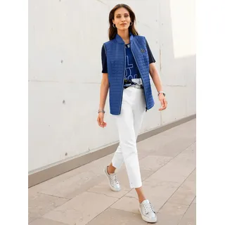 Steppweste INSPIRATIONEN, Damen, Gr. 44, blau (royalblau), 100% Polyester, unifarben, Westen Steppweste