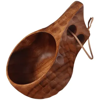 JINYOMFLY Holztasse Holztassen Kuksa, 200ml Natürlicher Holzbecher, Holz Becher Outdoor Tragbar, Trinkbecher Camping für Wandern, Freien oder als Geschenk