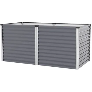 Hochbeet , Anthrazit, Alufarben , Metall , 96.2x85.8x187.7 cm , Gartenzubehör, Hochbeete