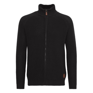 Solid SDXenos Herren Strickjacke Cardigan Grobstrick Pullover mit Stehkragen 100% Baumwolle Regular fit, Größe:2XL, Farbe:Black (9000)