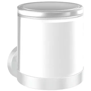 EMCO Round Flüssigseifenspender zur Wandmontage I Pumpspender zum Kleben oder Schrauben I Wandseifenspender & Seifenspender für Badezimmer Weiß Sensor Seifenspender