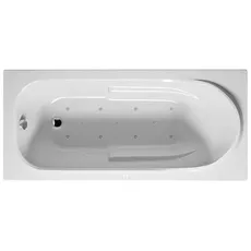 RIHO Columbia Rechteck-Badewanne, mit Air-System, Version links, 1-Sitzer, weiß, B00, Ausführung: 160x75x43,5cm, Nutzinhalt: 100 Liter