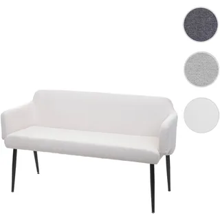 Sitzbank HWC-L13, Esszimmerbank Bank Polsterbank Garderobenbank Rückenlehne Armlehne Stoff/Textil 13