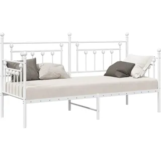 vidaXL Tagesbettrahmen Weiß 80 x 200 cm Stahl - Weiß