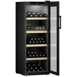 Liebherr Weinkühlschrank , Schwarz , Holz, Metall, Glas , F , 59.7x168.4x76.3 cm , Küchen, Küchenelektrogeräte, Weinkühlschränke
