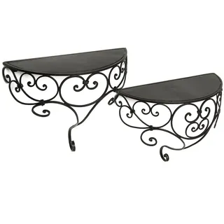 Ambiente Haus Wandregal 45 x 18 x 38 cm Grau