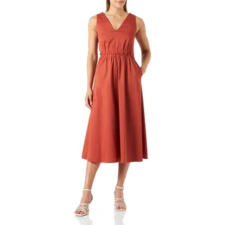 s.Oliver Damen Midi Kleid, Regular Fit Midi Kleid, Regular Fit, 2813 orange, 36