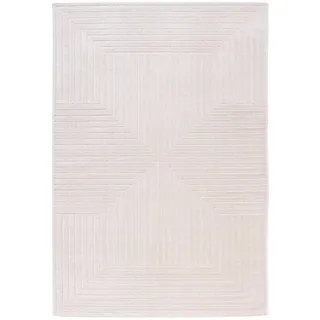 Pergamon Classy Outdoor-Teppich 160 x 230 cm Beige/Weiß kariert