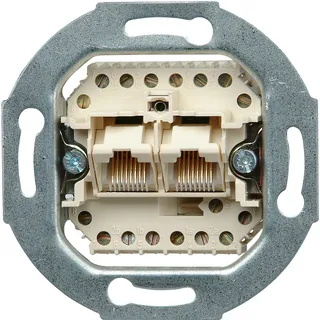 Kopp 33369402 Steckdose RJ-11 + RJ45, Weiß