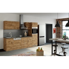 Bild Möbel Küchenzeile SORRENTO 270 cm Wotaneiche-Wotaneiche ohne Einbaugeräte, versch. Farben