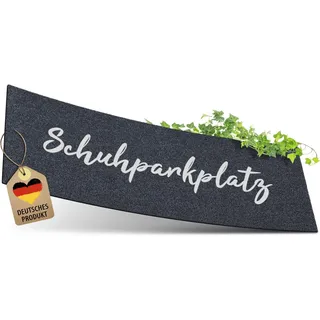 ElbFuchs Schuhparkplatz Fußmatte 75x30cm Grau I Waschbare & rutschfeste Indoor-Schuhmatte & Abtropfmatte I Ideal als Schuhunterlage & Schuhablage I Schmutzfangmatte für Flur & Eingang