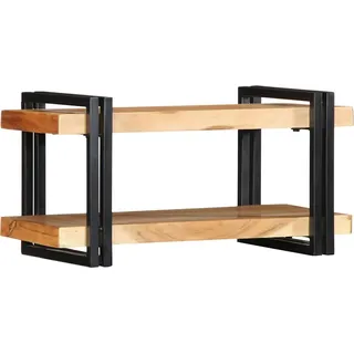 SYFAXTM Wandregal 70x33x35 cm Massivholz Akazie - Braun, Bunt