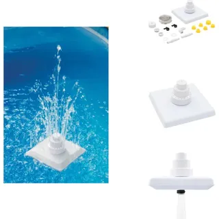 vidaXL 13-tlg. Griechischer Pool-Springbrunnen Weiß - Brunnen & Wasserfälle - Weiß