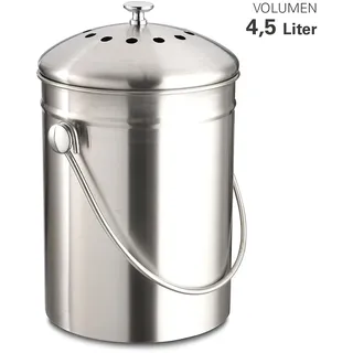 Weis Bio-Abfalleimer 4,5 l Silber