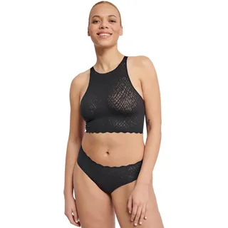 SLOGGI Damen, Sloggi Zero Feel Bliss", Crop Top, Black, L,