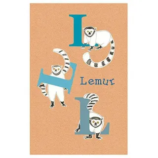 Komar Bild »ABC Animal L« Buchstaben 1 Stk. tlg. Wandbild zur Dekoration - ohne Rahmen, bunt