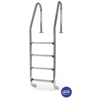 Gre Poolleiter , Alufarben , Metall , 183 cm , Freizeit & Co, Pools & Wasserspaß, Poolzubehör, Poolleitern