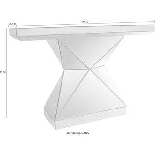 SalesFever Designer Konsole Konsolentisch 120 x 35,5 x 81 cm silber