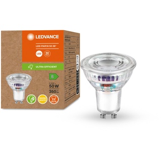 Ledvance LED Stromsparlampe, PAR16 Reflektor mit GU10 Sockel, Warmweiß (3000K), 2, 1 Watt, herkömmliche 50W-Leuchtmittel, besonders hohe Energieeffizienz und stromsparend, 6er-Pack, 4099854002960