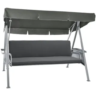 Beautissu Hollywoodschaukelauflage 180 x 50 x 6 cm grau 1 St.