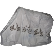 Relaxdays Fahrrad 200 x 115 cm, in Grau Fahrradgarage aus Polyethylen, reißfeste Schutzhülle, Sonnenschutz, robuste Abdeckung 200 x 110 cm