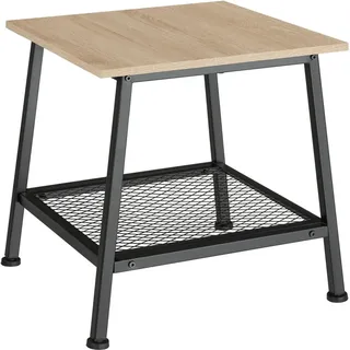 tectake Beistelltisch Bedford,45,5 x 45 x 47 cm,Industrial Holz hell, Eiche Sonoma , Beton Optik , 45x47x45.5 cm , Wohnzimmer, Wohnzimmertische, Beistelltische