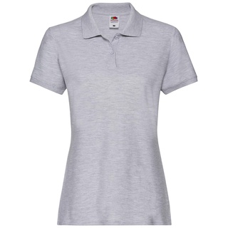 Fruit Of The Loom, Damen-Poloshirt, Grau S