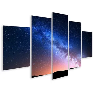 islandburner Prime Bild auf Leinwand Nachtlandschaft Bunte Milchstraße Licht Sternenhimmel Universum Bilder Wandbilder Poster