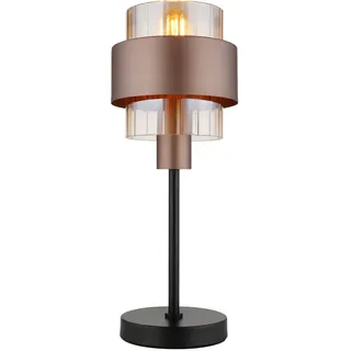 Globo Tischleuchte , Klar, Orange, Bronzefarben , Metall, Glas , 47 cm , Ce , Wippschalter , Lampen & Leuchten, Innenbeleuchtung, Tischlampen, Tischlampen