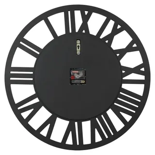 Runde dekorative Wanduhr - Quarz Uhr - Spiegelglas mit Crushed-Crystal-Dekor - Römische Ziffern - Silber