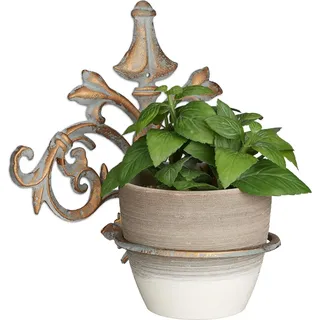 Topflappen Wand Gusseisen Barock - Grau
