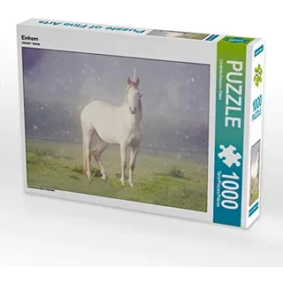 Calvendo Puzzle Einhorn 1000 Teile Puzzle quer | Lege-Größe cm Foto-Puzzle für glückliche Stunden
