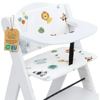 Totsy Baby Sitzverkleinerer für Hochstuhl Baby Sitzkissen Stuhl 2-teilig - Kinder Sitzauflage für Hauck und Stokke Kinderhochstuhl High Chair Cover für Treppenhochstuhl und Babystuhl Oeko-Tex Safari